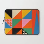 Geometric abstraction in colorful shapes   Laptop Sleeve Gallery Image 1
