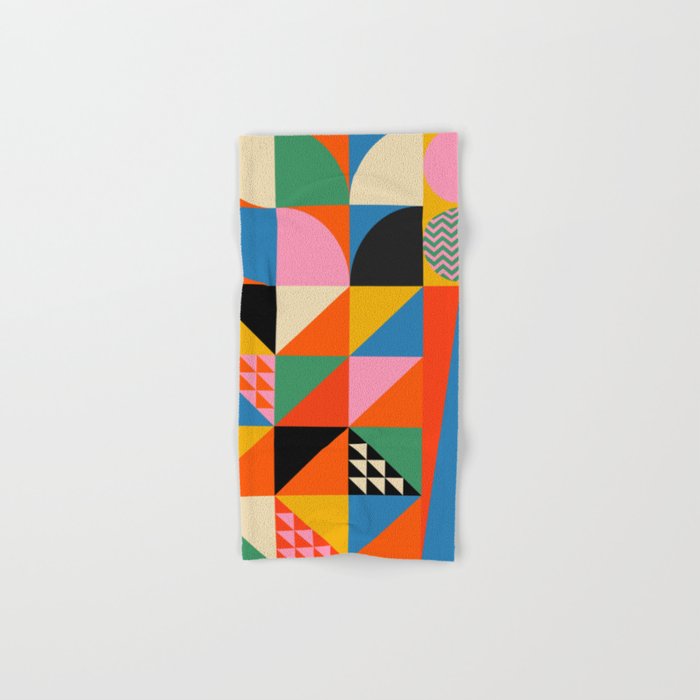 Geometric abstraction in colorful shapes   Bath Towel Gallery Image 1