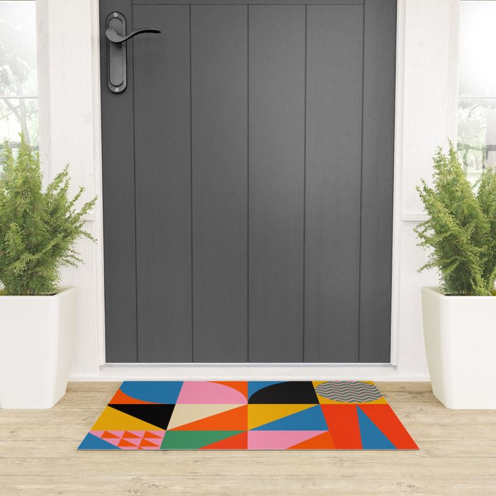 Geometric abstraction in colorful shapes   Welcome Mat Gallery Image 3