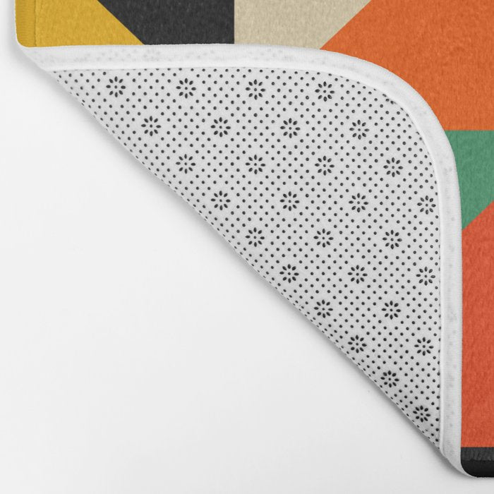 Geometric abstraction in colorful shapes   Bath Mat Gallery Image 2