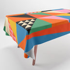 Geometric abstraction in colorful shapes   Tablecloth Gallery Image 1