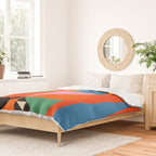 Geometric abstraction in colorful shapes   Duvet Cover Gallery Image 2