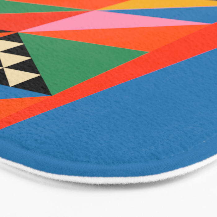 Geometric abstraction in colorful shapes   Bath Mat Gallery Image 3