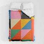 Geometric abstraction in colorful shapes   Comforter Gallery Image 6