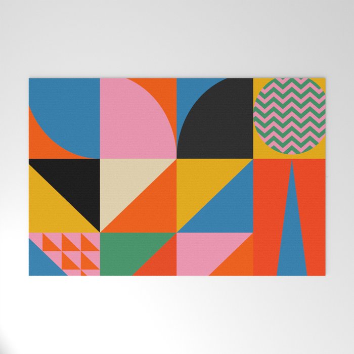 Geometric abstraction in colorful shapes   Welcome Mat Gallery Image 1