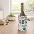 Vintage canned sardines // white background peacock teal and gold drop orange cans  Wine Chiller Gallery Image 4