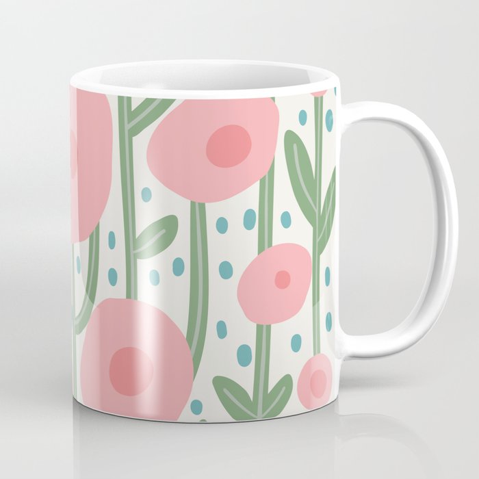 Flower Market Amsterdam Retro Scandi Spring Print Coffee Mug Gallery Image 1