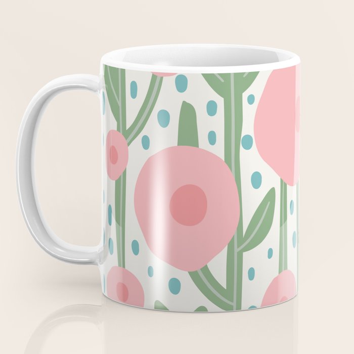 Flower Market Amsterdam Retro Scandi Spring Print Coffee Mug Gallery Image 3