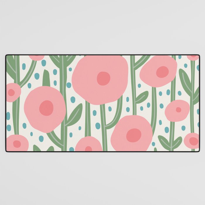 Flower Market Amsterdam Retro Scandi Spring Print Desk Mat Gallery Image 3
