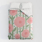 Flower Market Amsterdam Retro Scandi Spring Print Comforter Gallery Image 6