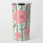 Flower Market Amsterdam Retro Scandi Spring Print Travel Mug Gallery Image 1