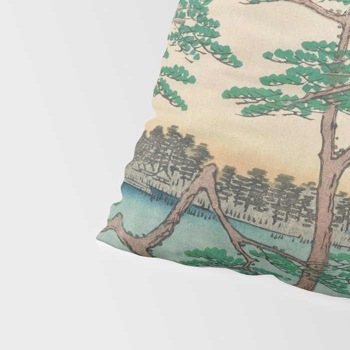 Spring Blossoms and Pond Ukiyo-e Japanese Art Pillow Sham Gallery Image 4