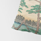 Spring Blossoms and Pond Ukiyo-e Japanese Art Pillow Sham Gallery Image 4