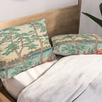 Spring Blossoms and Pond Ukiyo-e Japanese Art Pillow Sham Gallery Image 2
