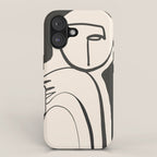 Lady Portrait Abstract Minimal  Line Art iPhone Case Gallery Image 1