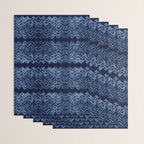 Indigo Blue Shibori Tie Dye, Boho Art Wrapping Paper Gallery Image 3
