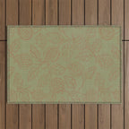 Block Print Pomegranate in Olive Outdoor Rug Gallery Image 1