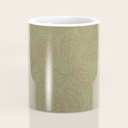 Block Print Pomegranate in Olive Coffee Mug Gallery Image 4