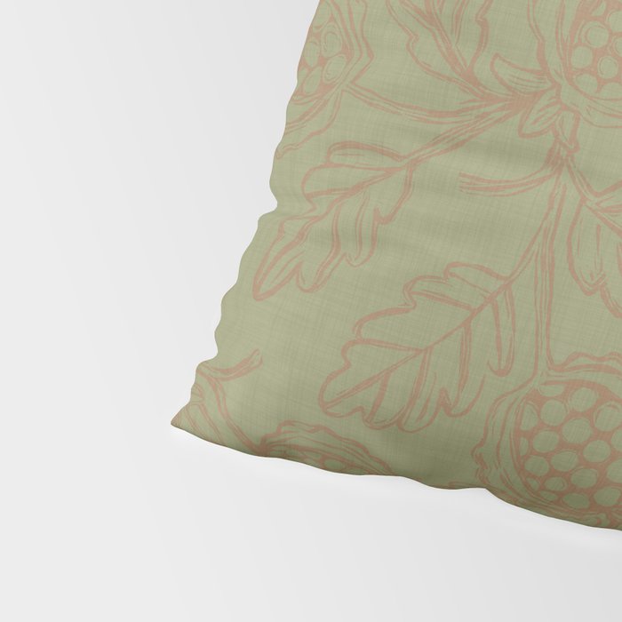 Block Print Pomegranate in Olive Pillow Sham Gallery Image 4