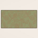 Block Print Pomegranate in Olive Desk Mat Gallery Image 3