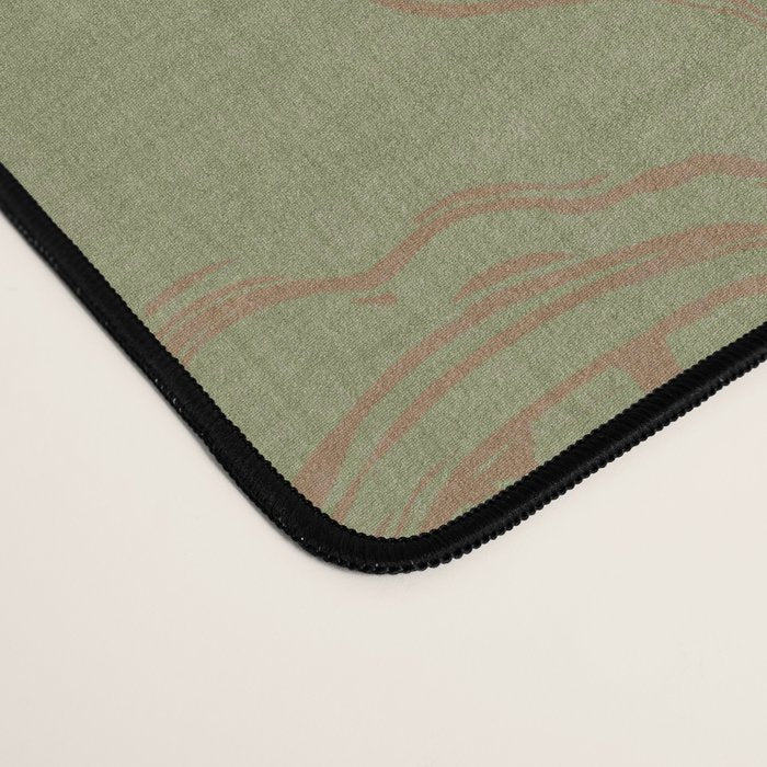 Block Print Pomegranate in Olive Desk Mat Gallery Image 4