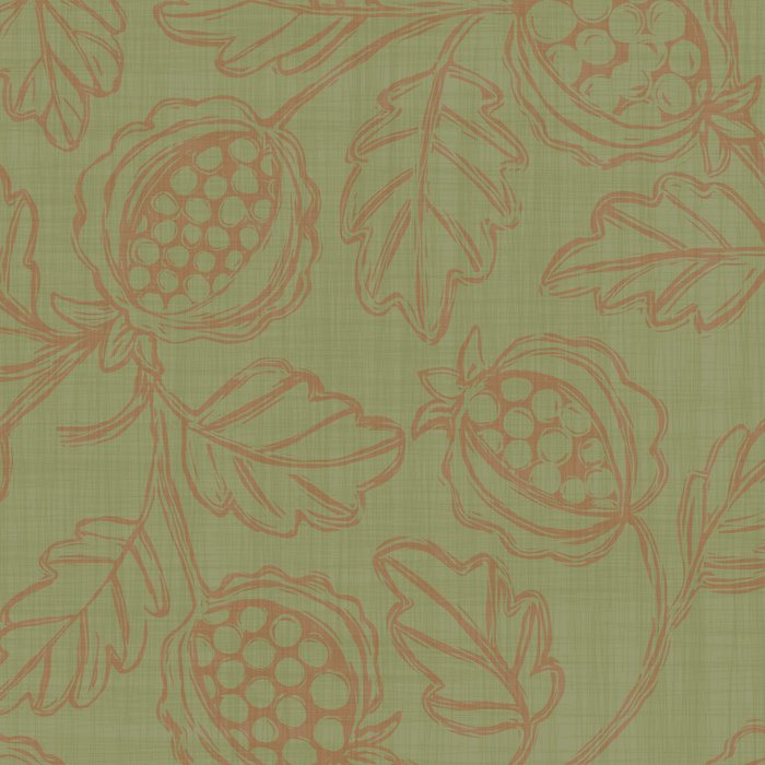 Block Print Pomegranate in Olive Coffee Mug Gallery Image 2