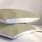 Block Print Pomegranate in Olive Pillow Sham Gallery Image 3