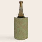 Block Print Pomegranate in Olive Wine Chiller Gallery Image 3
