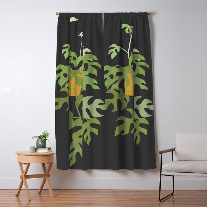 Minimal Abstract Art Plant 28 Window Curtain Gallery Image 5