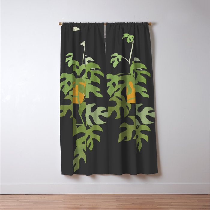 Minimal Abstract Art Plant 28 Window Curtain Gallery Image 3