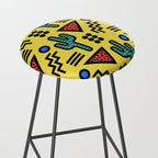 Retro 1980s Memphis Style Southwestern Cactus Design 431 Stool Gallery Image 2