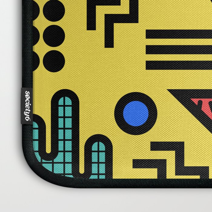 Retro 1980s Memphis Style Southwestern Cactus Design 431 Laptop Sleeve Gallery Image 3