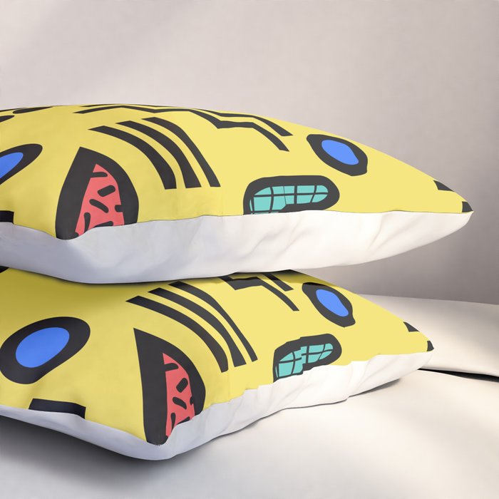 Retro 1980s Memphis Style Southwestern Cactus Design 431 Pillow Sham Gallery Image 3