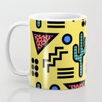Retro 1980s Memphis Style Southwestern Cactus Design 431 Coffee Mug Gallery Image 3
