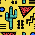 Retro 1980s Memphis Style Southwestern Cactus Design 431 Coffee Mug Gallery Image 2