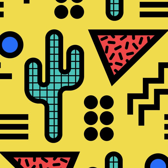 Retro 1980s Memphis Style Southwestern Cactus Design 431 Coffee Mug Gallery Image 2
