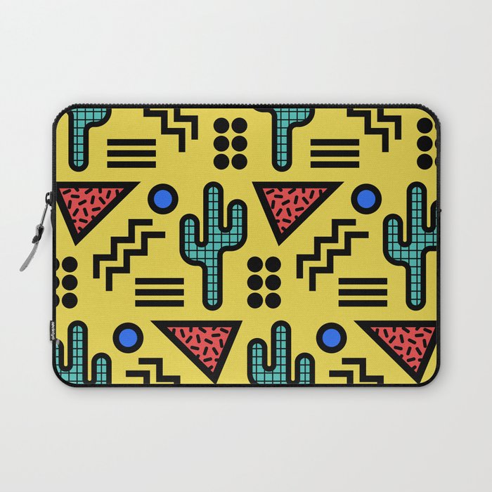 Retro 1980s Memphis Style Southwestern Cactus Design 431 Laptop Sleeve Gallery Image 1