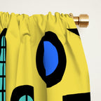 Retro 1980s Memphis Style Southwestern Cactus Design 431 Window Curtain Gallery Image 2