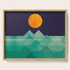 The ocean, the sea, the wave - night scene Serving Tray Gallery Image 1