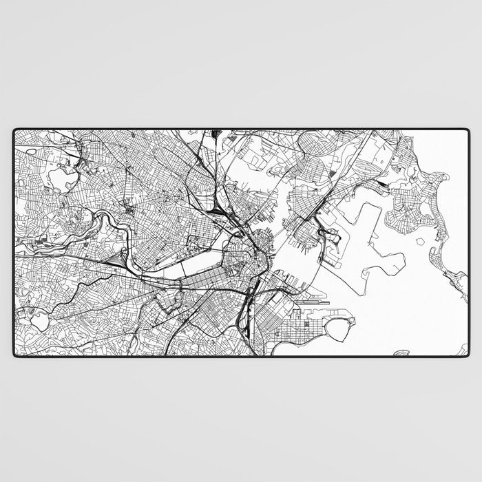 Boston Map Desk Mat Gallery Image 3