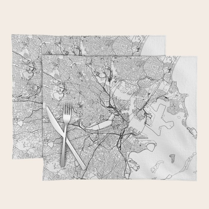 Boston Map Placemat Gallery Image 1