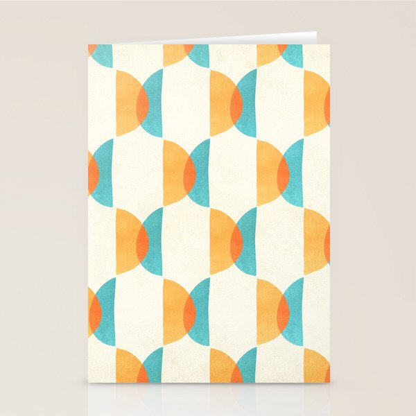 Mid Century Moons Geometric Pattern Stationery Card Gallery Image 1