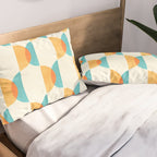 Mid Century Moons Geometric Pattern Pillow Sham Gallery Image 2