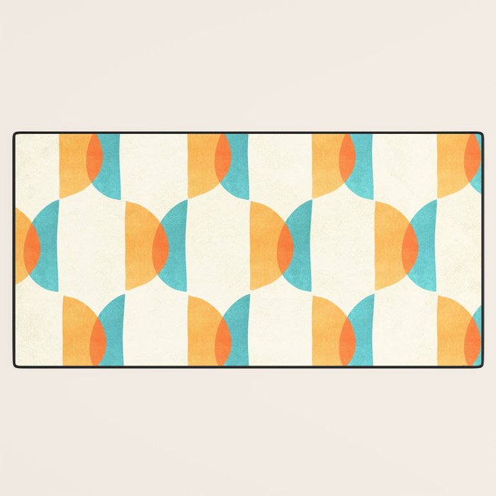 Mid Century Moons Geometric Pattern Desk Mat Gallery Image 3