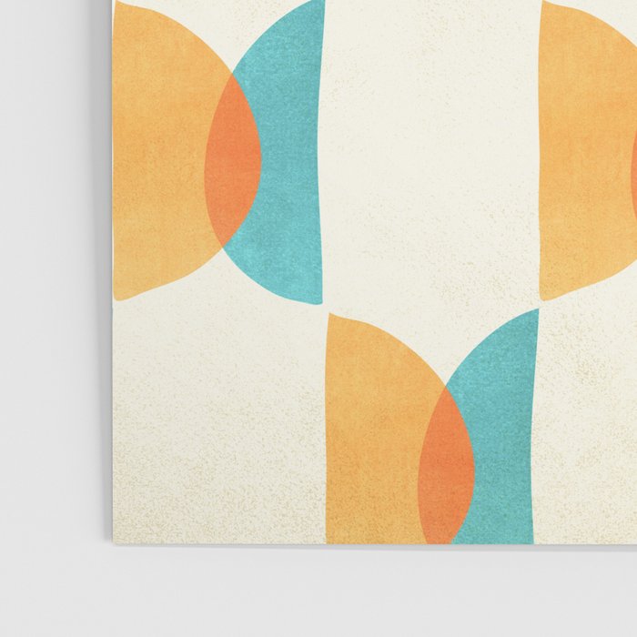 Mid Century Moons Geometric Pattern Poster Gallery Image 3