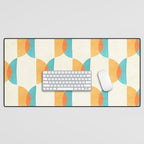Mid Century Moons Geometric Pattern Desk Mat Gallery Image 1