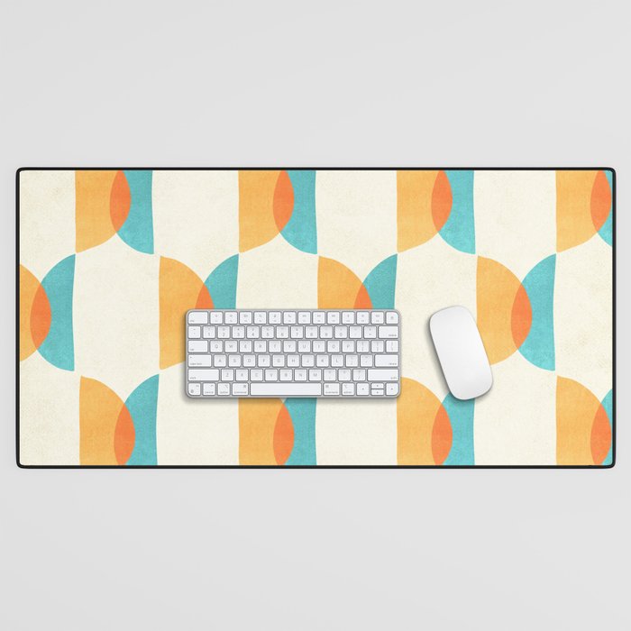 Mid Century Moons Geometric Pattern Desk Mat Gallery Image 1