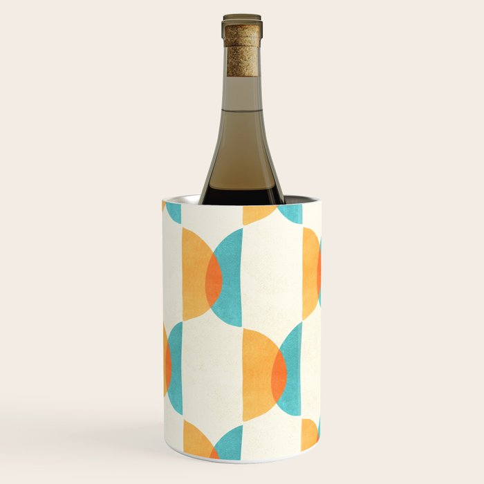 Mid Century Moons Geometric Pattern Wine Chiller Gallery Image 1