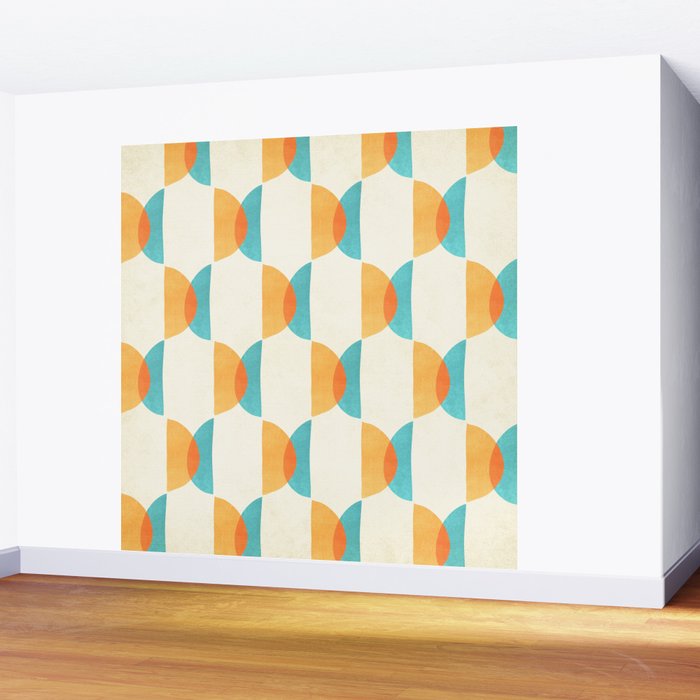 Mid Century Moons Geometric Pattern Wall Mural Gallery Image 2