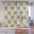 Mid Century Moons Geometric Pattern Wall Mural Gallery Image 1